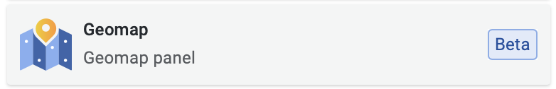 Geomap Visualization in Grafana dropdown selection.