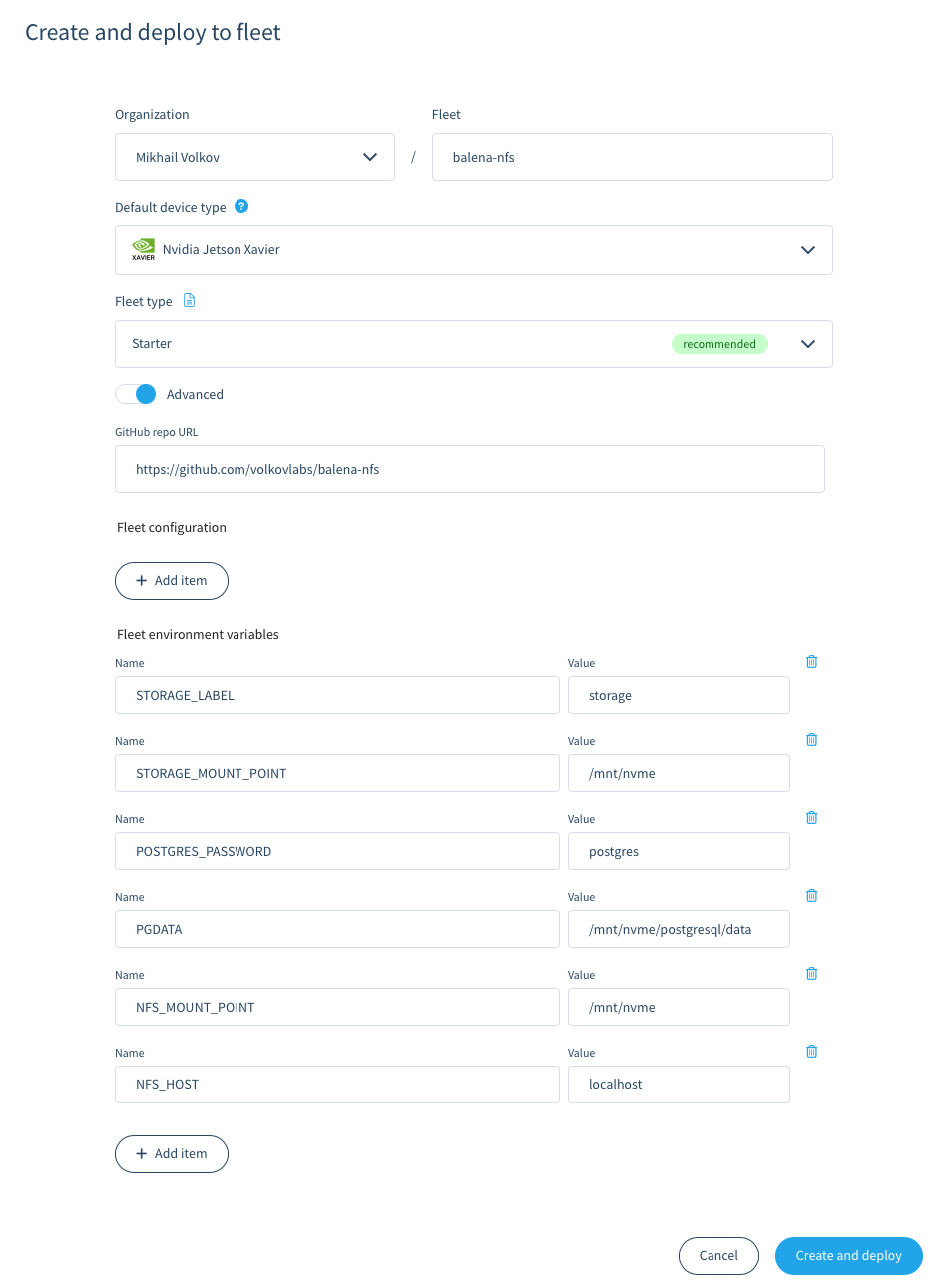 You can override provided environment variables according to your setup.