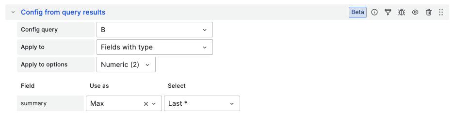 Transformation Config from query results allows to dynamically calculate target ARR.