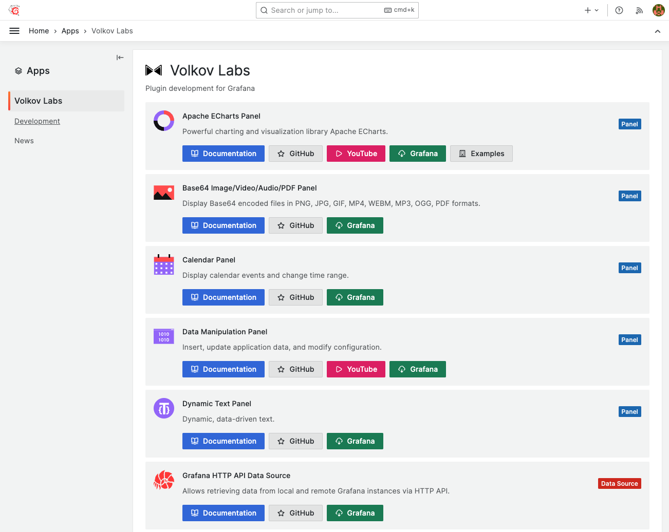 We keep Volkov Labs App updated with the latest Grafana features.