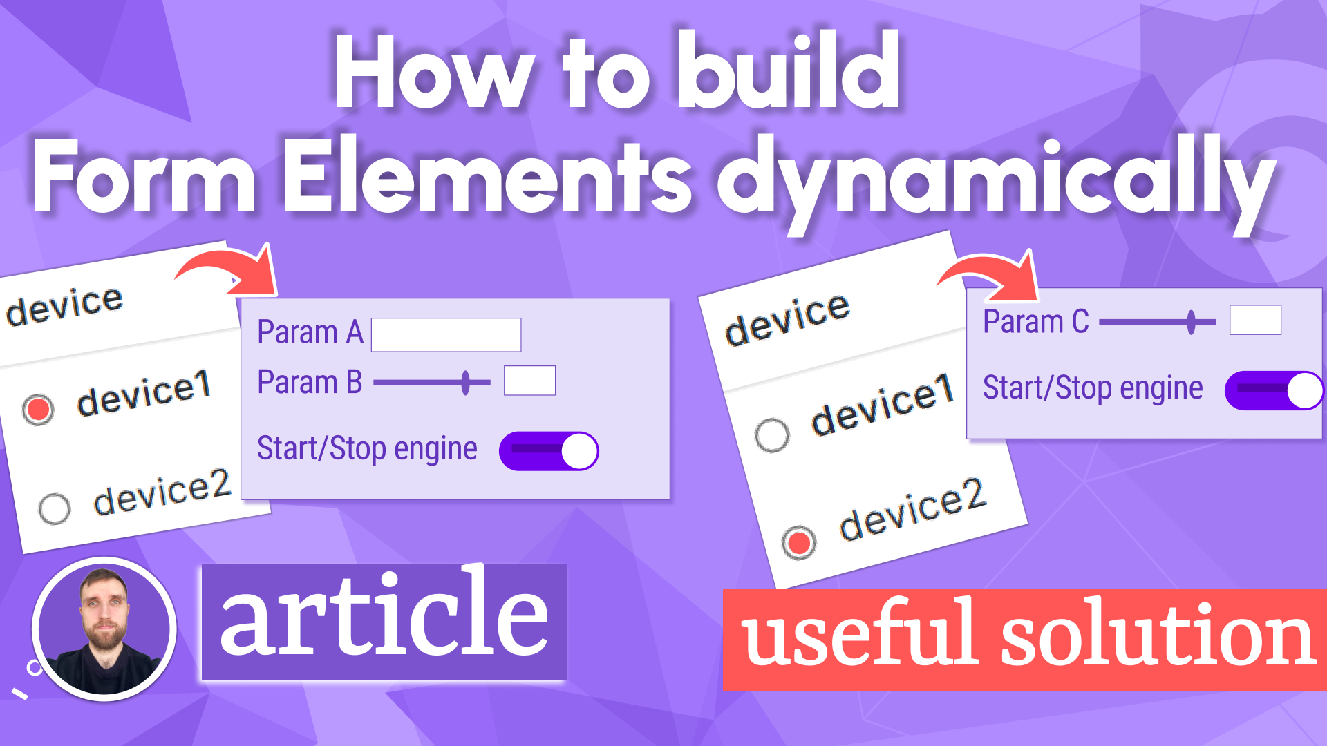 Build Form Elements dynamically in Data Manipulation panel