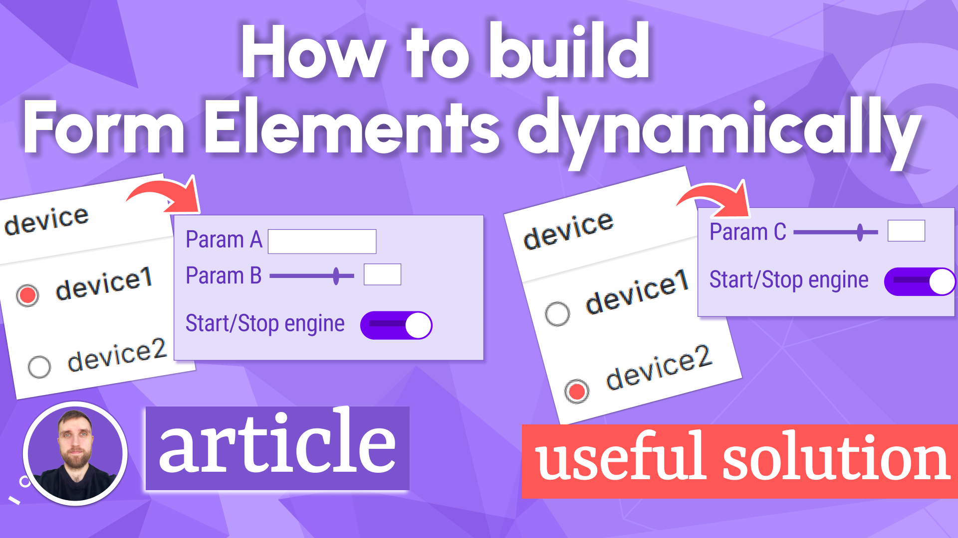 Build Form Elements dynamically in Business Forms panel