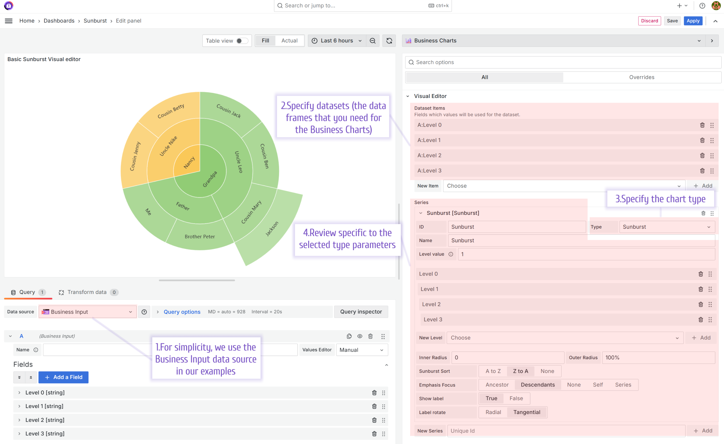 Review the available type-specific parameters on our demo server.