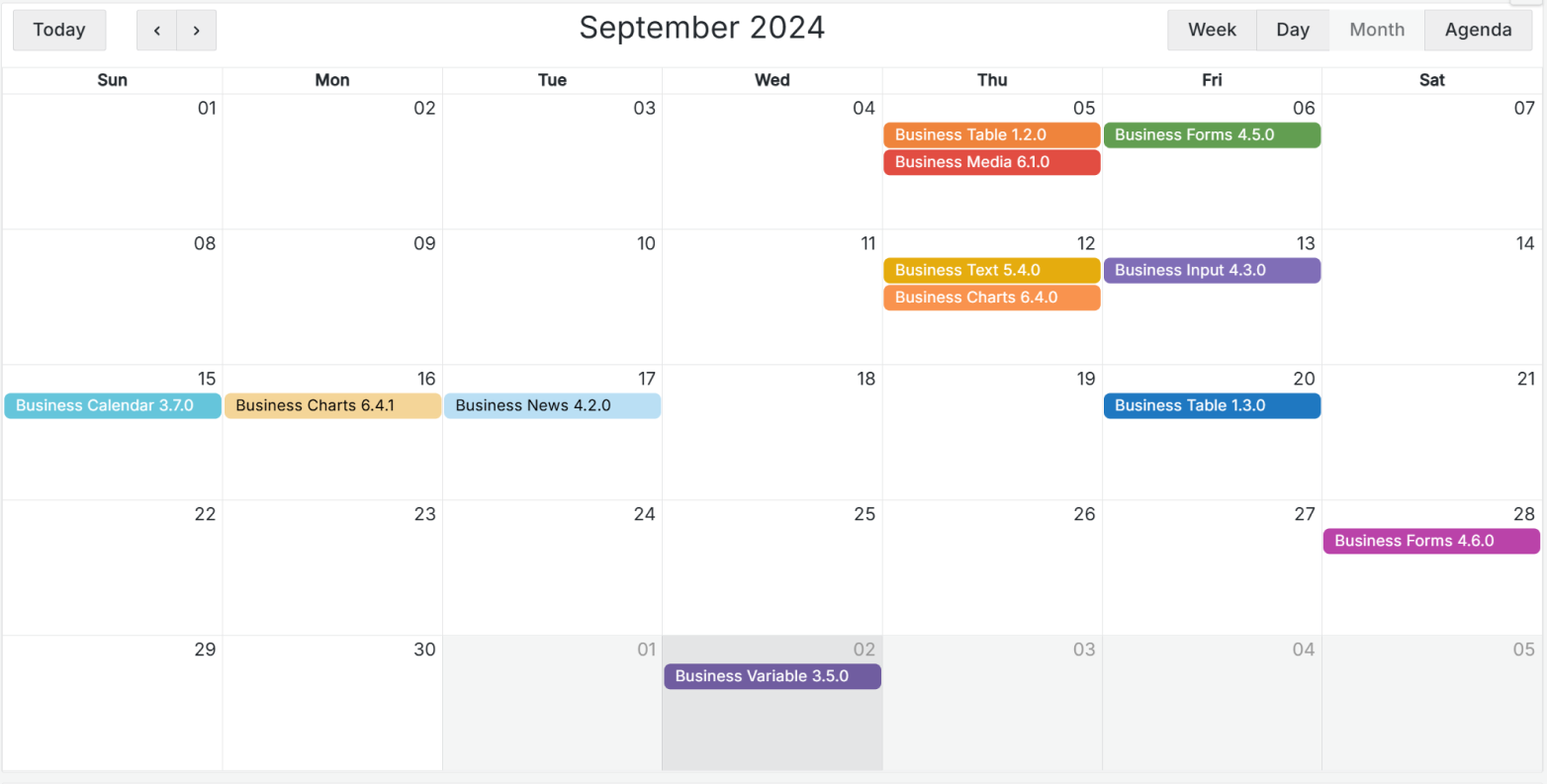 The Business Suite plugin collection releases in September 2024.