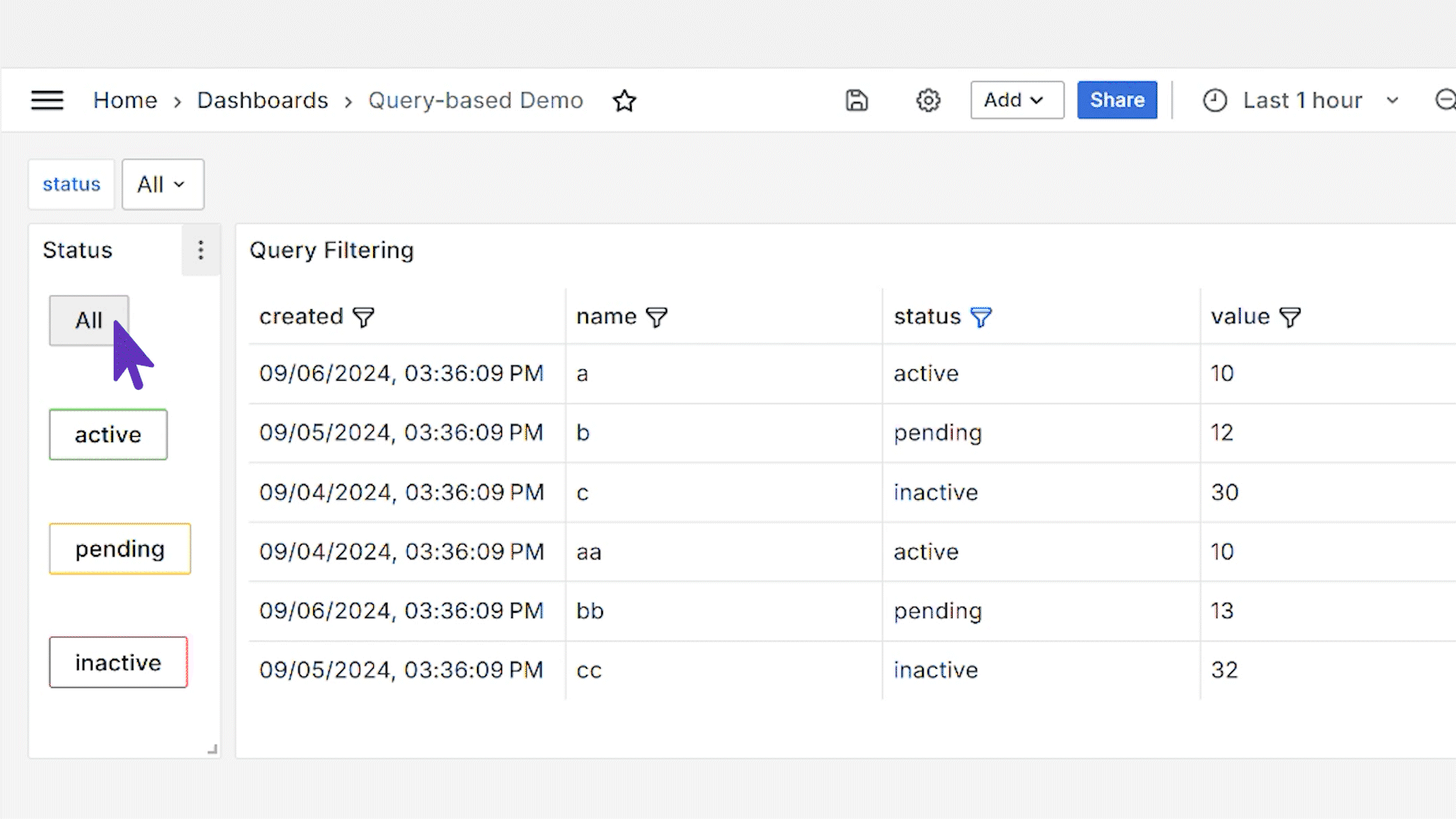 Example of Business Variable and Business Table working together.