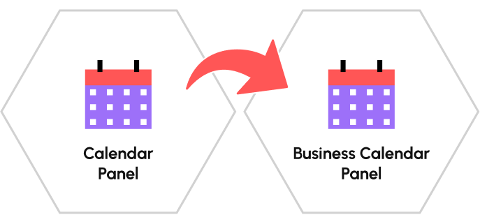 The Calendar panel now is called the Business Calendar panel.