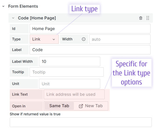 The Link element type.