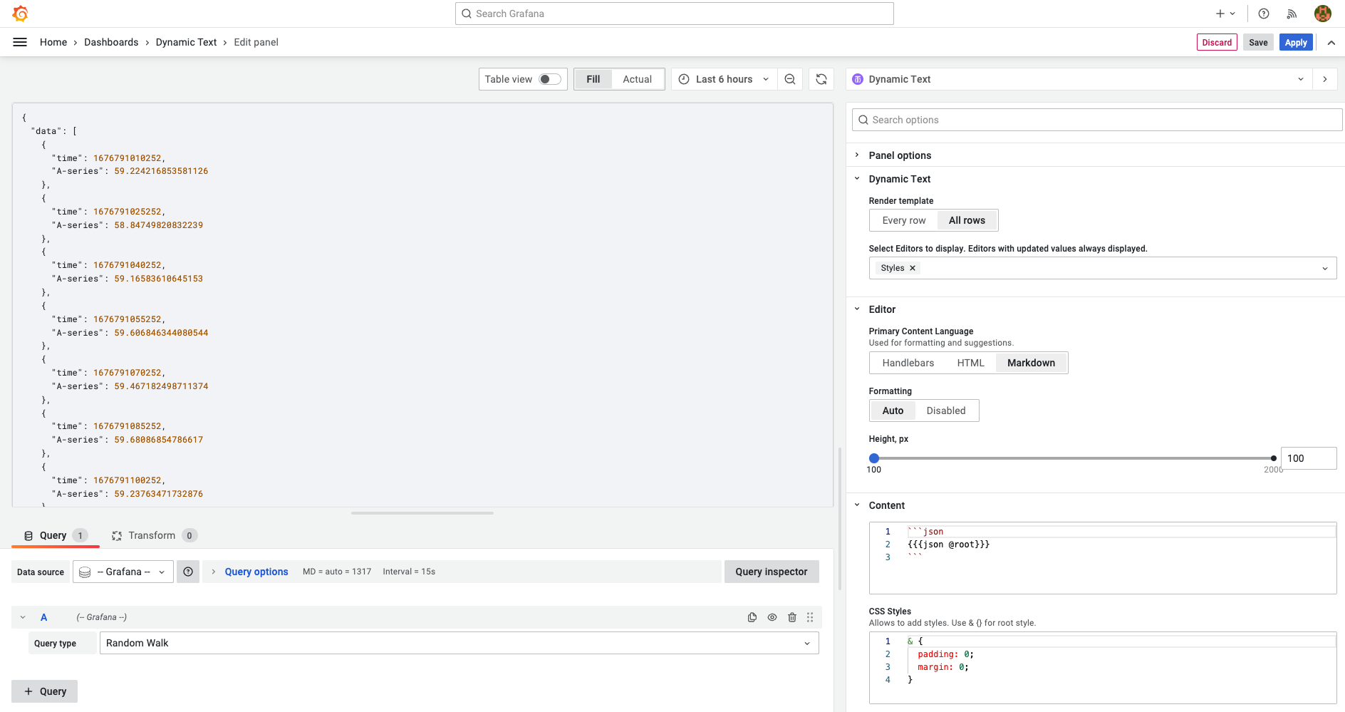 Visualize a formatted JSON object.