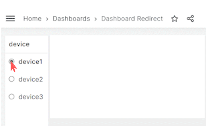 With the Business Variable panel you can switch between dashboards.